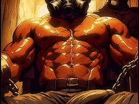 AI-Generated Masked Muscle Tease: Dark Room Seduction sex videos asian detached dad