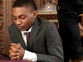 Black Baptist boy Dominic Young fucked by black priest Prince Reign's Fat black dick! Be transferred to black twink takes that huge black blarney both in his mouth plus ass! naked hot asian gay sex videos