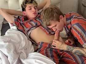 fixing 1 woke up a friend give a blowjob, sucking his chunky dick, deepthroat blowjob and anal going to bed asian gay sex videos on asiangaysite