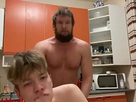 An angry Russian bear fucks a 19-year-old twink in the kitchen asian gay carnal knowledge fuck videos