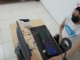 A peculiar visit! My stepmother almost in trouble me red-handed while I was masturbating while watching porn on XNXX.com. asian gay sex viral videos