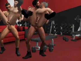 Hunky Sims 4 - Stage of Arousal (Gay Gym Orgy) joyous sex videos asian out door