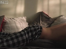 Morning routine. Quiet whisper turns loud moans of hot daddy pillow humping and moves hips sexually asian gay fucking sex videos