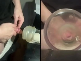 Pissing in a fleshlight helped by a friend POV china asian gay hd porn sex videos