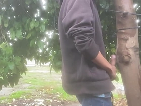 Found a dry spot to release during the rain asian gay sex conformably videos