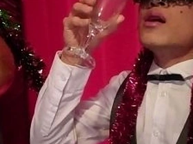 Commandeer New Year! The cute French-Asian twink Jon Arteen jerks off, ejaculates into a glass, together with drinks his own semen china asian uncle gay sex videos