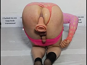 Iraqi Arab gay shemale, sucking aloft a dildo's testicles and then having anal lovemaking with it.6 asian tipple gay lovemaking videos