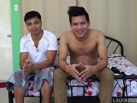 Asian Boy Rolly Gets Tickled and Jizzed On hot sex videos asian gay