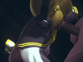 Vocaloid Femboy Yaoi - Can Len swallow this big cock? - Japanese Asian Manga anime game porn gay asian videos sex gay