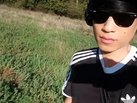 Jon Arteen pulls out his beautiful penis and urinates outdoors. Asian gay pornography featuring an effeminate young man. asian boy casting gay carnal knowledge videos