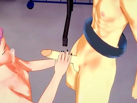 Jujutsu Kaisen Yaoi - Yuji Itadori Handjob and fucked by Sakuna - Yellow-belly crossdress Japanese Asian Manga Anime Game Porn blissful asian big penis blissful sex videos