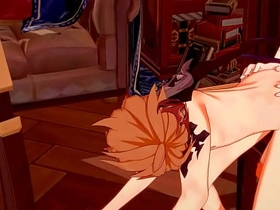 Genshin Impact Yaoi - Zhongli x Tartaglia Blowjob and fucked - Yellow-belly crossdress Japanese Asian Manga Anime Game Porn Gay asian gay shemale sex videos