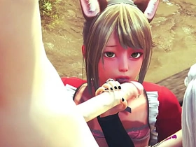 Yaoi Femboy - Threesome Femboys Hard Sex - Sissy crossdress Japanese Asian Manga Anime Game Porn Gay porne videos of asian gay sex