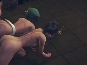 Genshin Impact Yaoi - 2 Venti Dildo coupled with threesome - Milquetoast crossdress Japanese Asian Manga Anime Game Porn Gay hunk asian gay sex videos