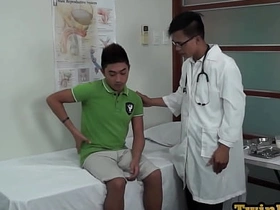 Asian twink anal examined with medical tools after giving BJ asian gay first period sex videos